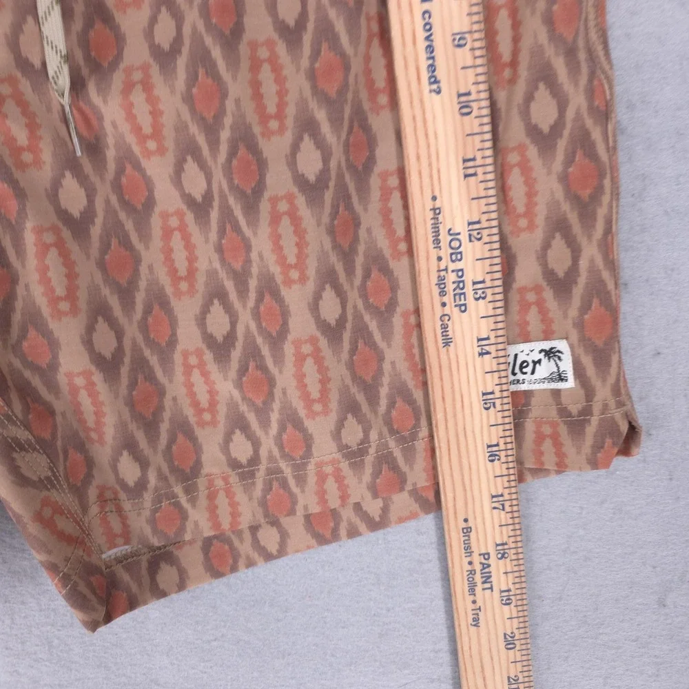Howler Bros Swim Shorts Mens Medium Beige Western Swim Trunks Drawstring Beach